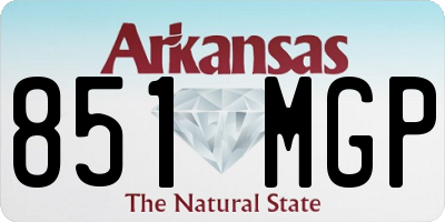 AR license plate 851MGP