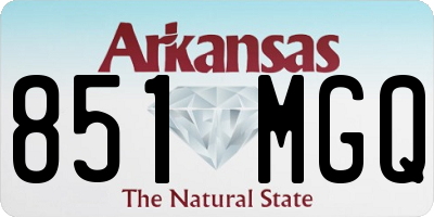 AR license plate 851MGQ