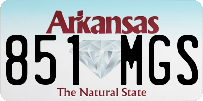 AR license plate 851MGS