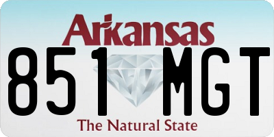 AR license plate 851MGT
