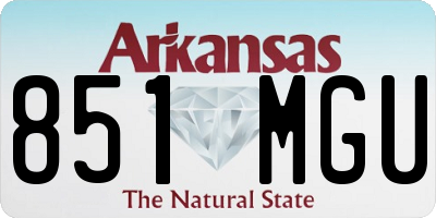 AR license plate 851MGU