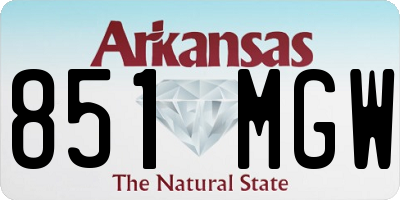 AR license plate 851MGW