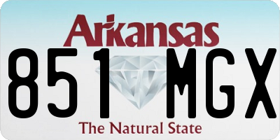 AR license plate 851MGX