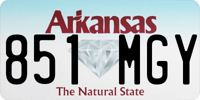 AR license plate 851MGY