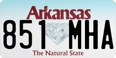 AR license plate 851MHA