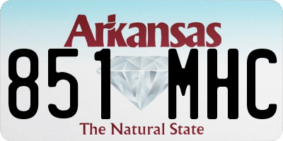 AR license plate 851MHC