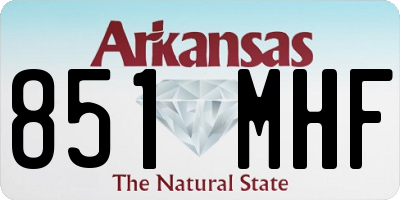 AR license plate 851MHF