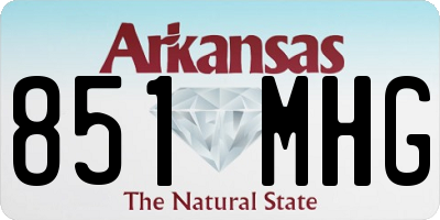 AR license plate 851MHG