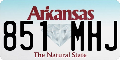AR license plate 851MHJ