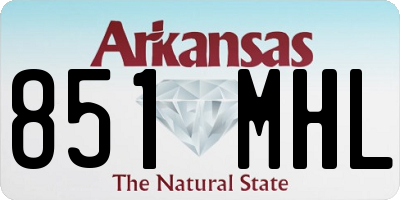 AR license plate 851MHL