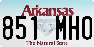 AR license plate 851MHO