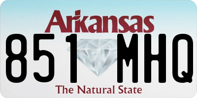 AR license plate 851MHQ
