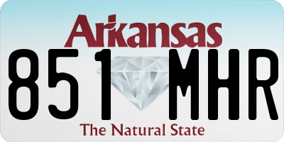 AR license plate 851MHR