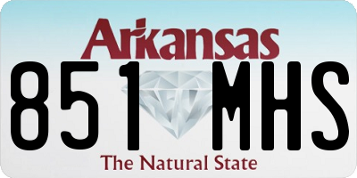 AR license plate 851MHS
