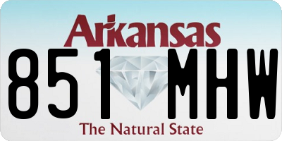 AR license plate 851MHW