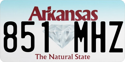AR license plate 851MHZ