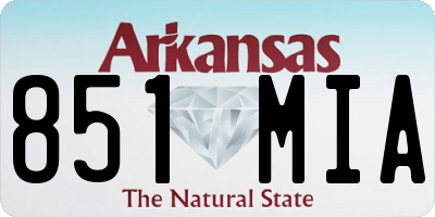 AR license plate 851MIA