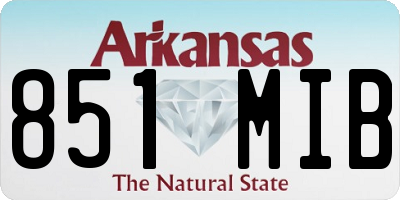 AR license plate 851MIB