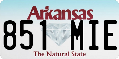 AR license plate 851MIE