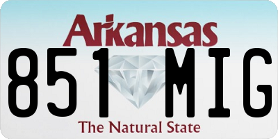 AR license plate 851MIG
