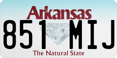 AR license plate 851MIJ