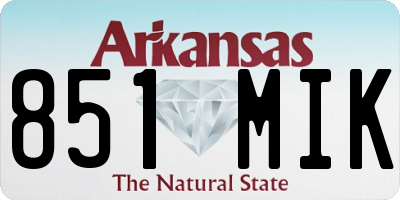 AR license plate 851MIK