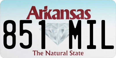 AR license plate 851MIL
