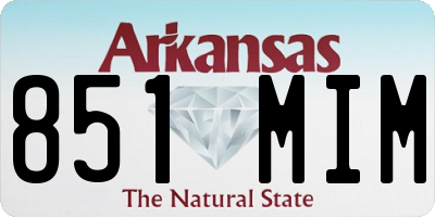 AR license plate 851MIM