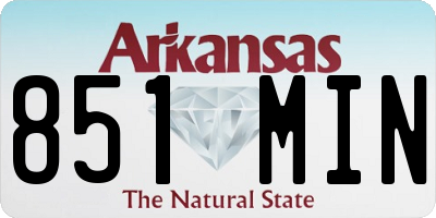 AR license plate 851MIN