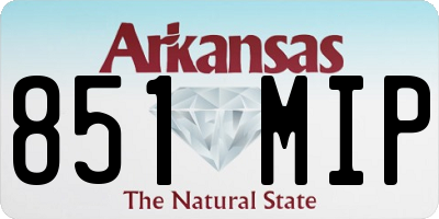 AR license plate 851MIP