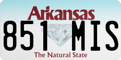 AR license plate 851MIS