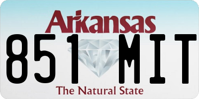 AR license plate 851MIT