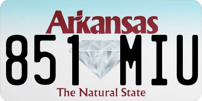 AR license plate 851MIU