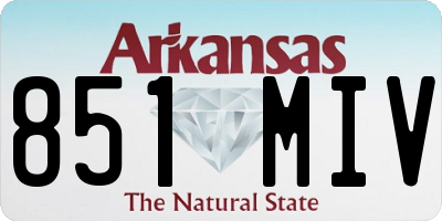 AR license plate 851MIV