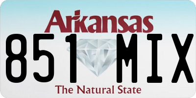 AR license plate 851MIX