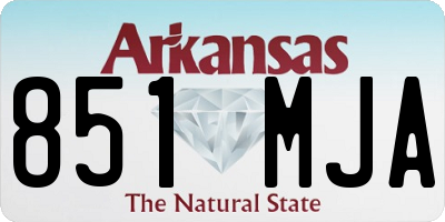 AR license plate 851MJA