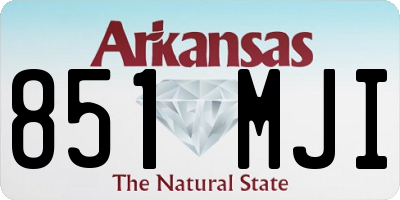 AR license plate 851MJI