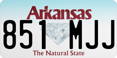 AR license plate 851MJJ
