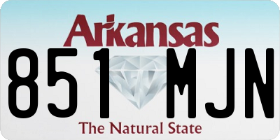 AR license plate 851MJN