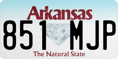 AR license plate 851MJP