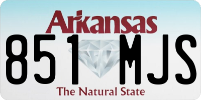 AR license plate 851MJS