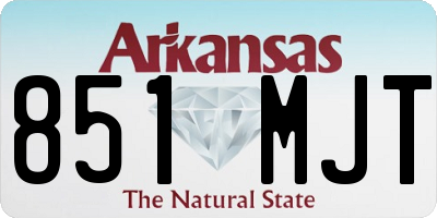 AR license plate 851MJT