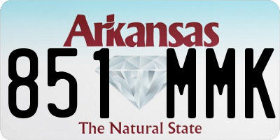 AR license plate 851MMK