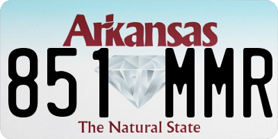 AR license plate 851MMR
