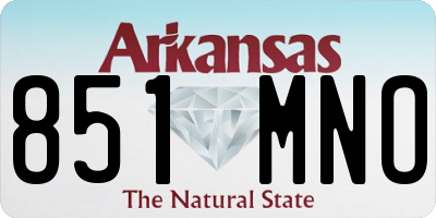 AR license plate 851MNO