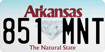 AR license plate 851MNT