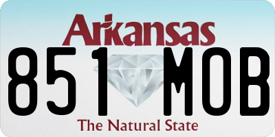 AR license plate 851MOB