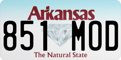 AR license plate 851MOD