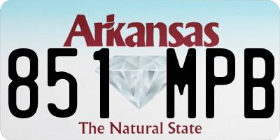AR license plate 851MPB