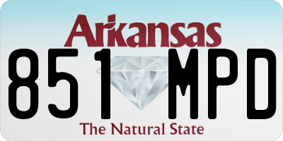 AR license plate 851MPD